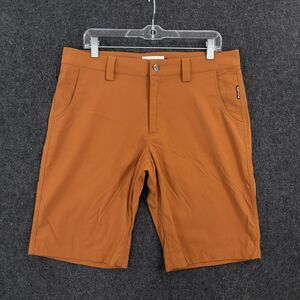 Flylow Hot Tub Hybrid Shorts Men's 34 Copper Softshell Stretch 12" Hiking Water